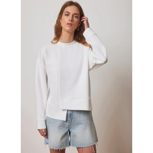 Mint Velvet White Asymmetric Hem Sweatshirt